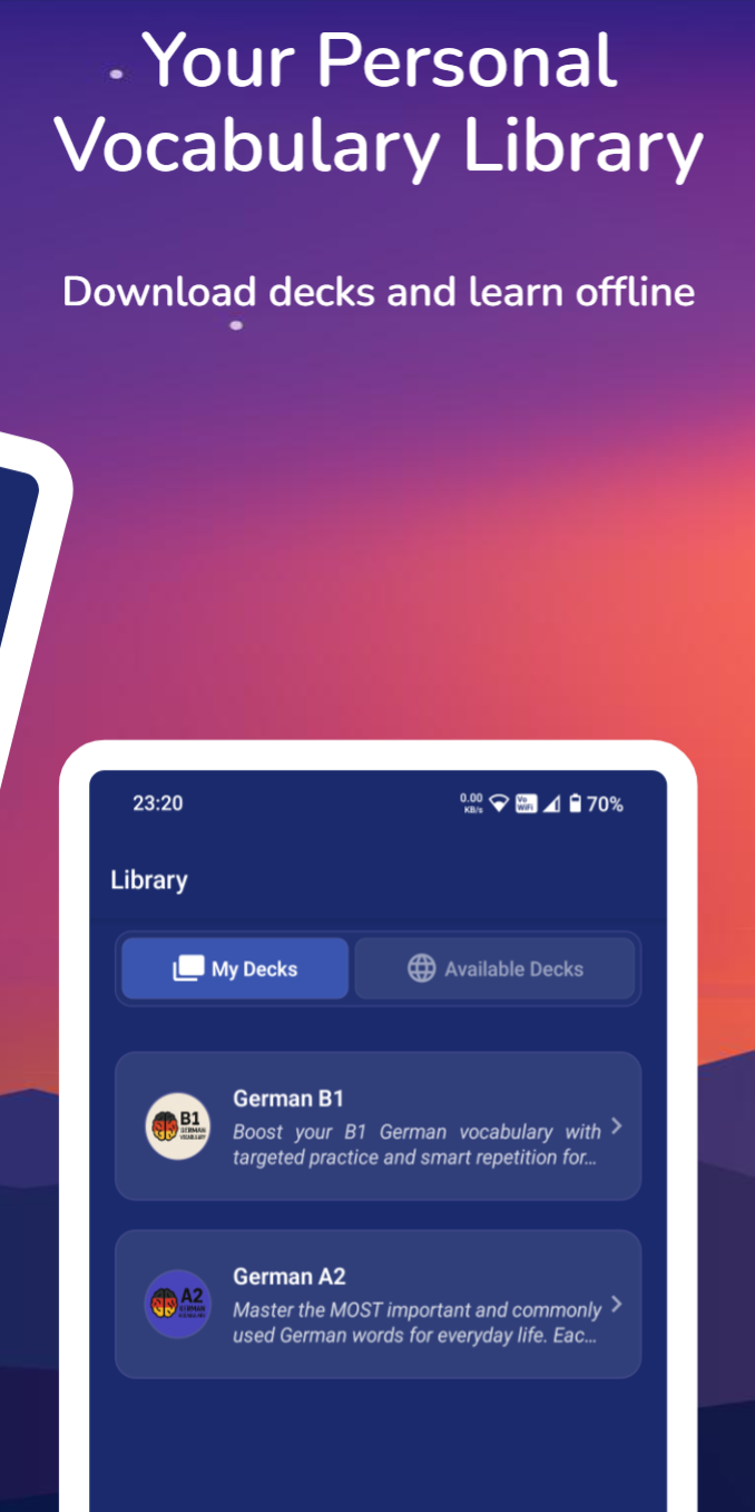 App Screenshot 2 - Personal Vocabulary Library